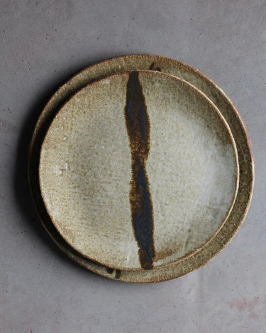 Assiette gres beige
