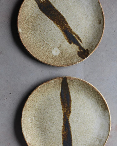 Assiette gres beige