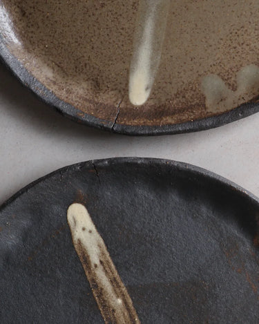 Service assiette noire mat