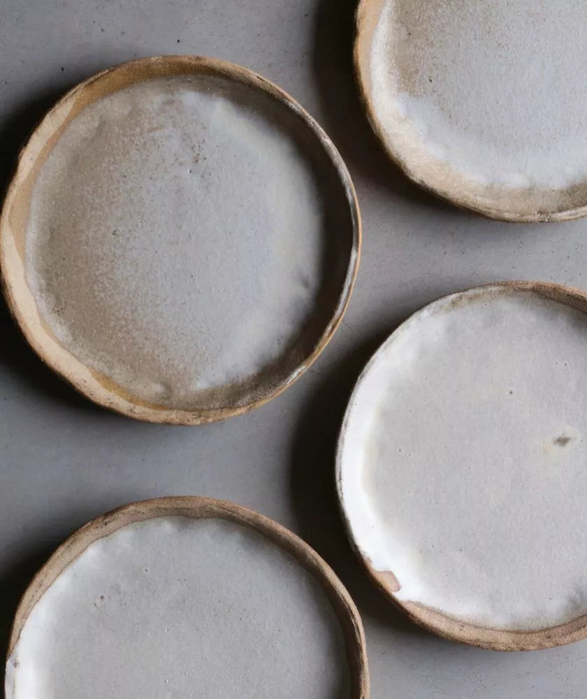 assiette gres beige