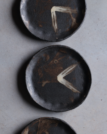 Service assiette noir