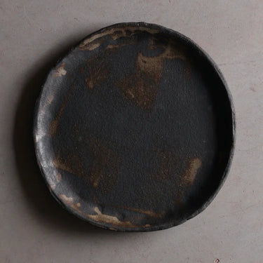 Assiette noire mat