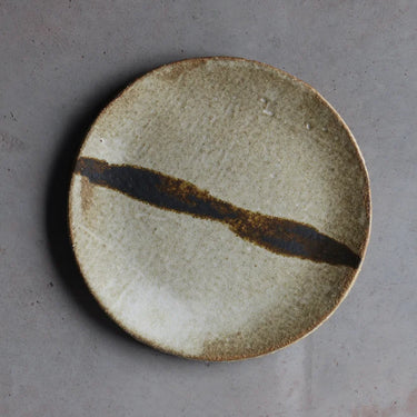 Assiette gres beige