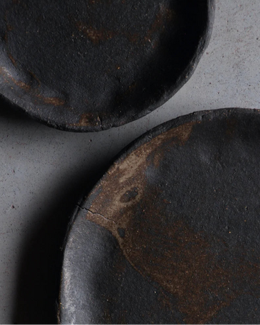 Service assiette noir mat