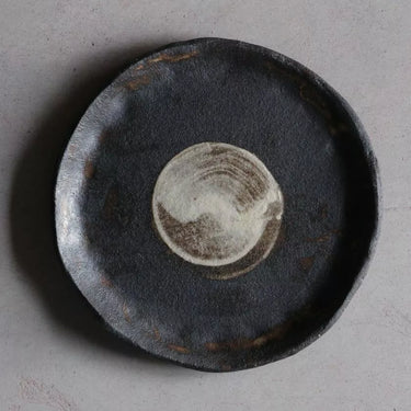 assiette gres noir