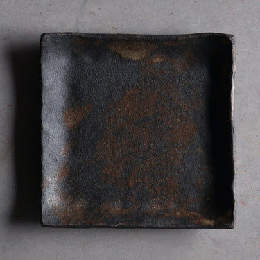 Assiette carre noir